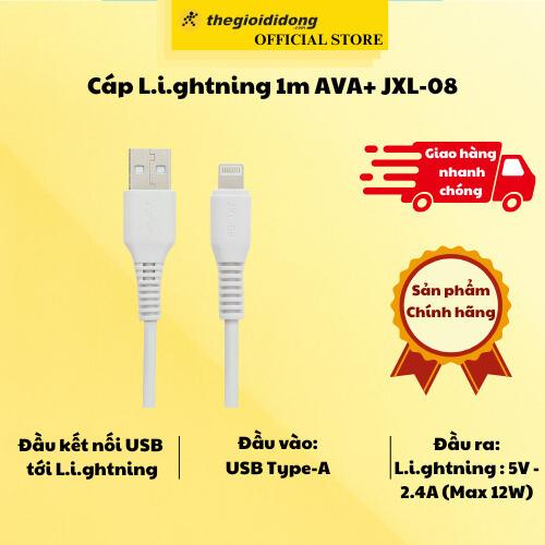 Cáp L.i.ghtning 1m AVA+ JXL-08 - Hàng Chính Hãng