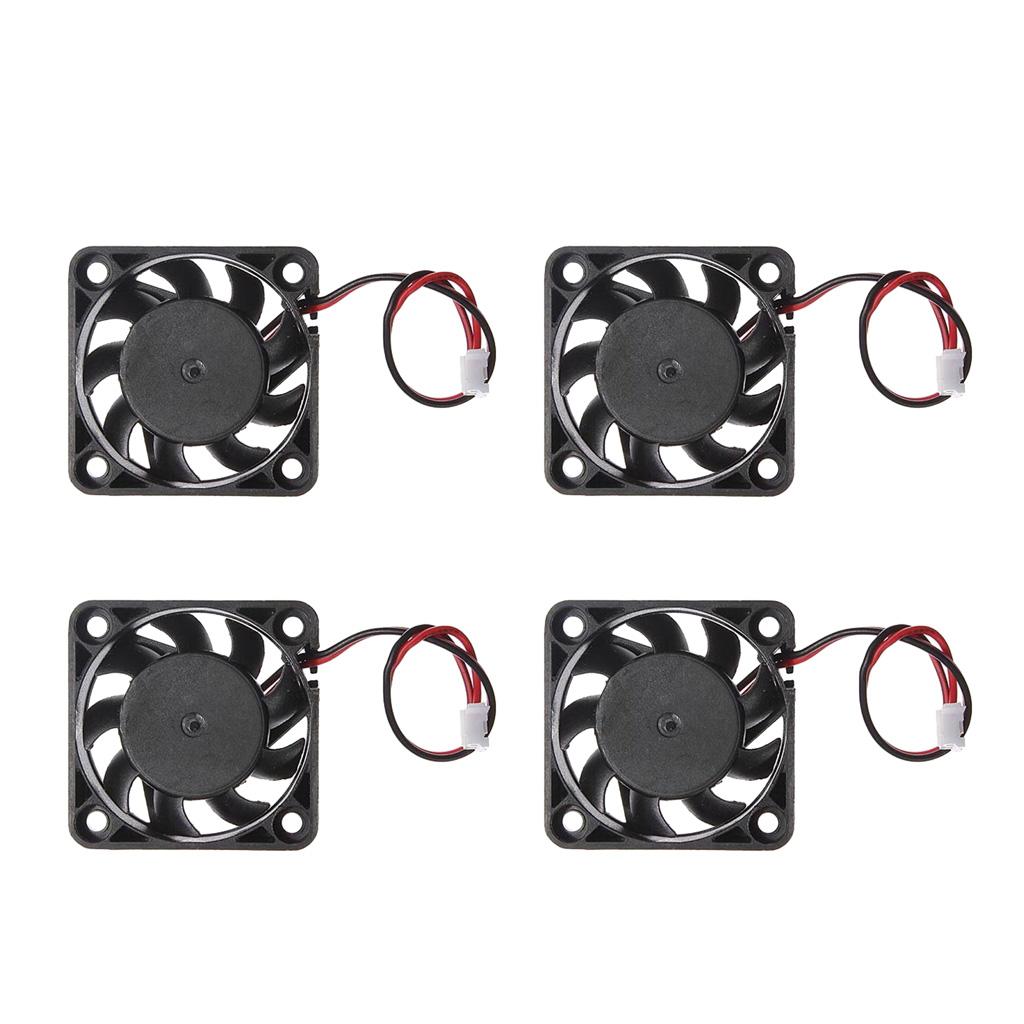 4 Miếng 12V 2Pin 40mm Mini 4cm Quạt Máy Tính Im Lặng Quạt Làm Mát Máy Tính