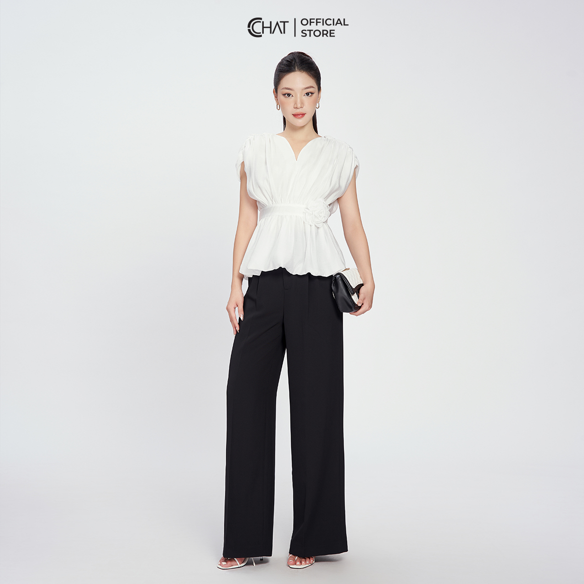 Quần Ống Rộng CCHAT Dáng Suông 2 Ly Chất Tuytsi Cao Cấp Mềm Mịn 53QDS2013ST