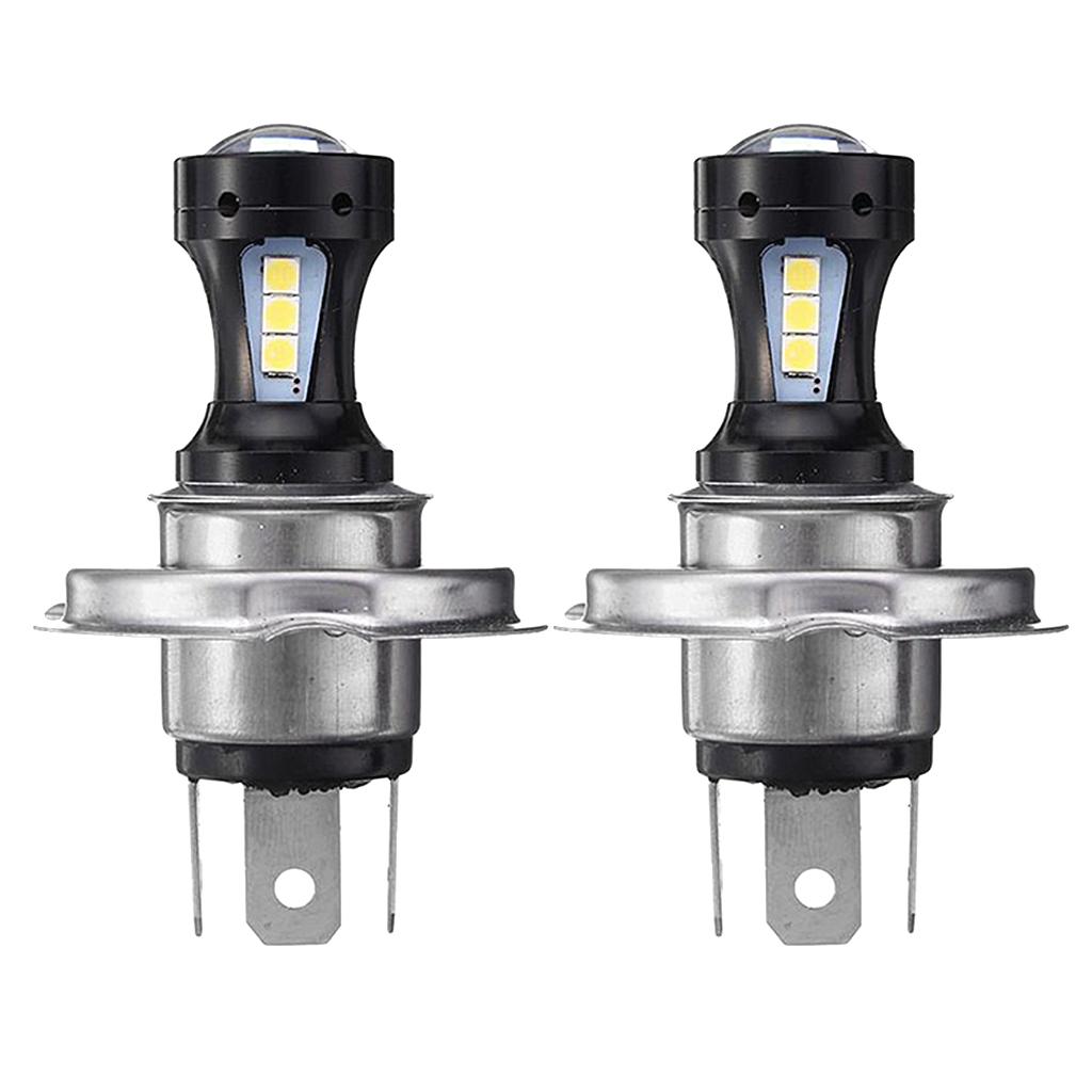 2X H4 18SMD LED Fog Driving Light Bulbs Daytime Running White 6000K 12V DC Aluminum Housing
