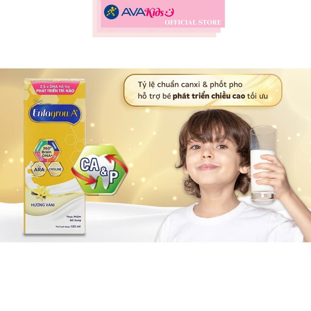 Lốc 3 hộp sữa pha sẵn Enfagrow A+ 360° Brain DHA+ hương vani 180 ml (từ 2 tuổi)