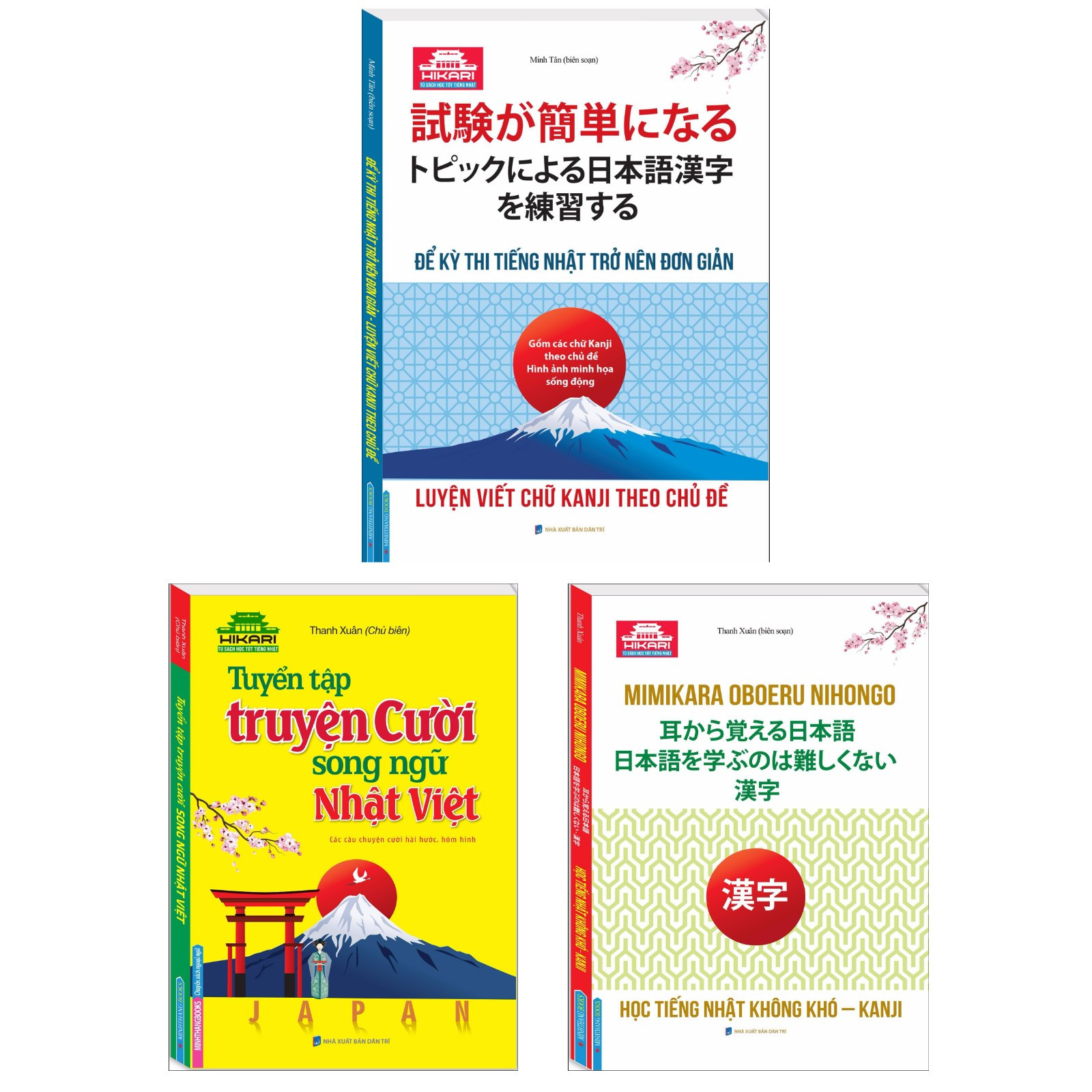 Combo Sách Học Tiếng Nhật Cấp Tốc: Luyện Viết Chữ Kanji Theo Chủ Đề - Để Kỳ Thi Tiếng Nhật Trở Nên Đơn Gỉan + Tuyển Tập Truyện cười Song Ngữ Nhật Việt + Học Tiếng Nhật Không Khó - Kanji (Bộ 3 Cuốn Sách Giúp Người Việt Vừa Học Vừa Chơi - Tặng Kèm Bookmark