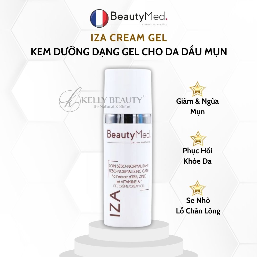 BeautyMed IZA Cream Gel - Kem Dưỡng Dạng Gel Cho Da Dầu Mụn | Kelly Beauty