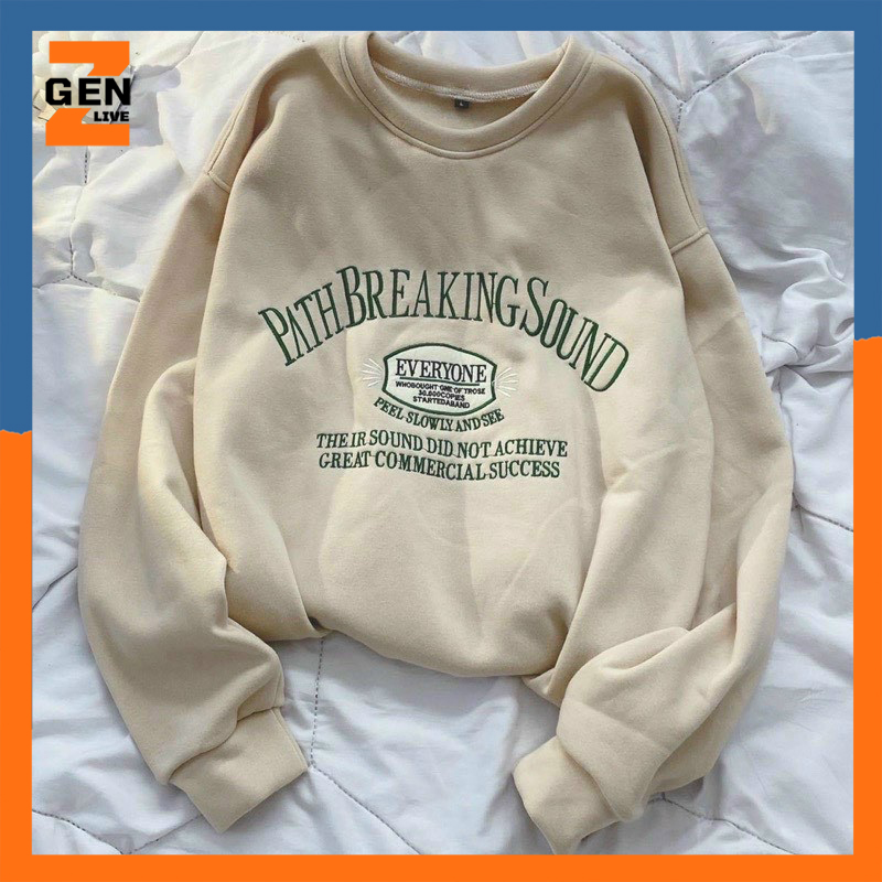 Áo sweater, thiết kế thêu chữ nổi bật, chất nỉ bông dày dặn giữ ấm tốt - LZ FASHHION - TP025
