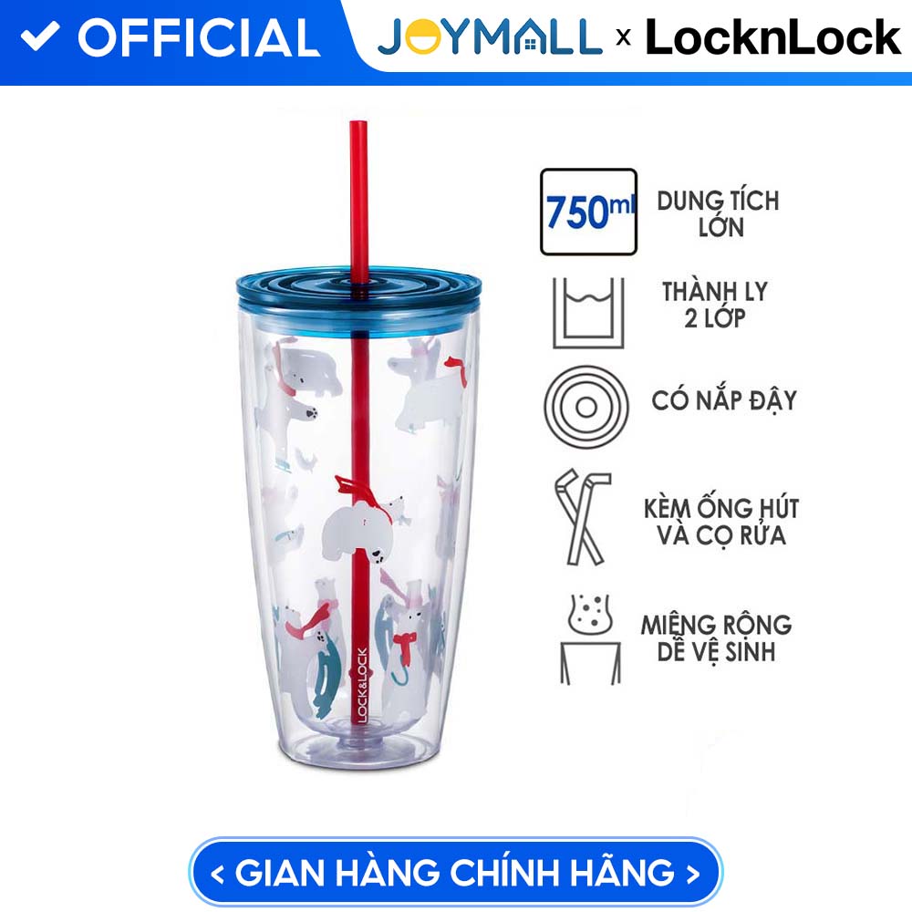 Ly Nhựa Có Ống Hút Lock&amp;amp;Lock HAP507BLU