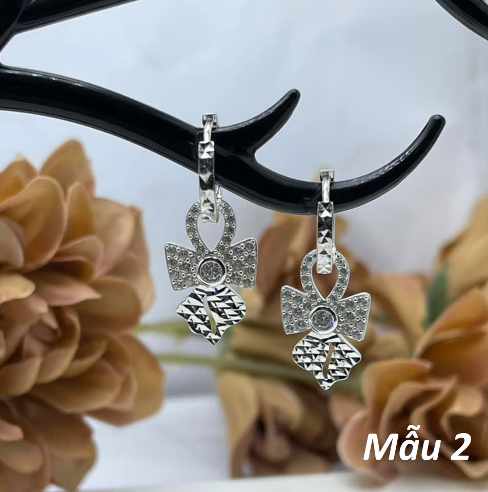 Bông tai khuyên tròn chất liệu bạc s99 MS163b