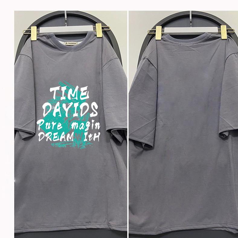 Áo phông cổ tròn, Áo Hè in chữ TIME DAYIDS cực chất cho nam nữ