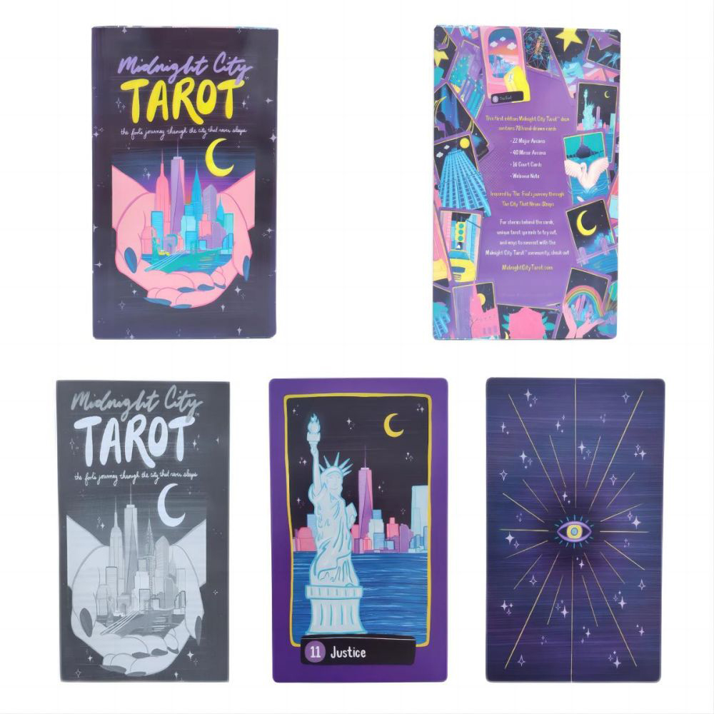 Bộ Bài Midnight City Tarot 78 Lá Bài 7x12 Cm Tặng Đá Thanh Tẩy