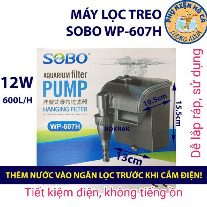 Máy lọc thác hồ cá Sobo WP 303H,606H,607H kèm lọc váng êm ái, không tiếng ồn,phụ kiện hồ cá cảnh, thủy sinh,nuôi tép..
