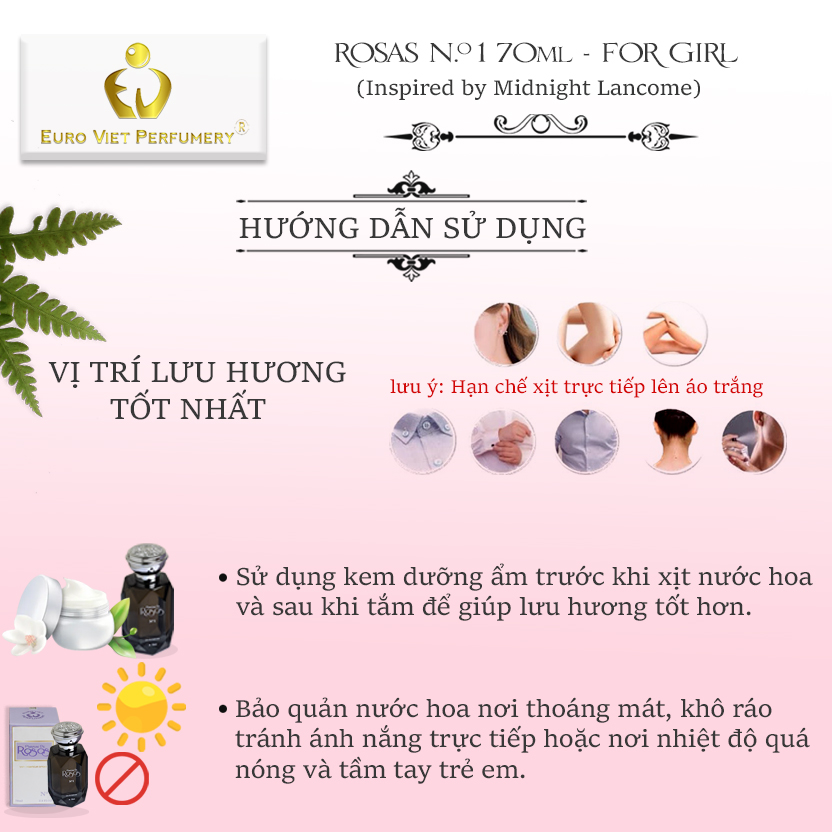 Nước hoa PERFUM DE ROSAS No.1 ( Bí ẩn)