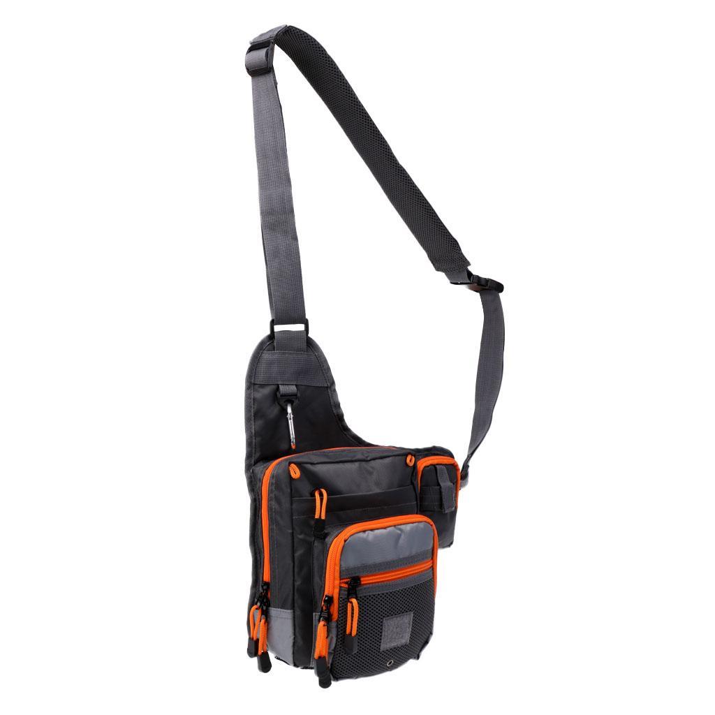 Sports Shoulder Bag Fishing Tackle Bag Crossbody Messenger Sling Bags