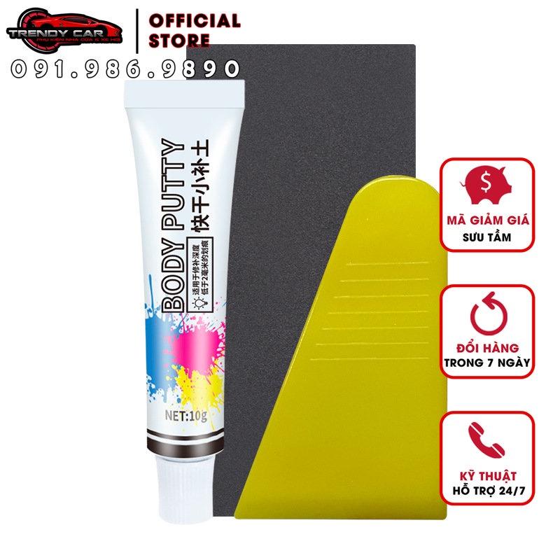 Bả matit vết trầy xước xe ô tô HAOSHUN 10gr, bột trét ATM ô tô đầy đủ dụng cụ bả nhanh khô bền đẹp hiệu quả