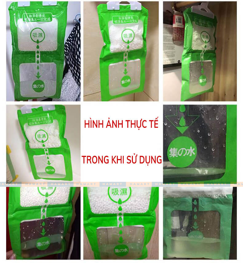 Túi Hút Ẩm Lớn Có Móc Treo Tủ Quần Áo 120g 2 Ngăn Chống Ẩm Mốc Hiệu Quả Tiện Lợi