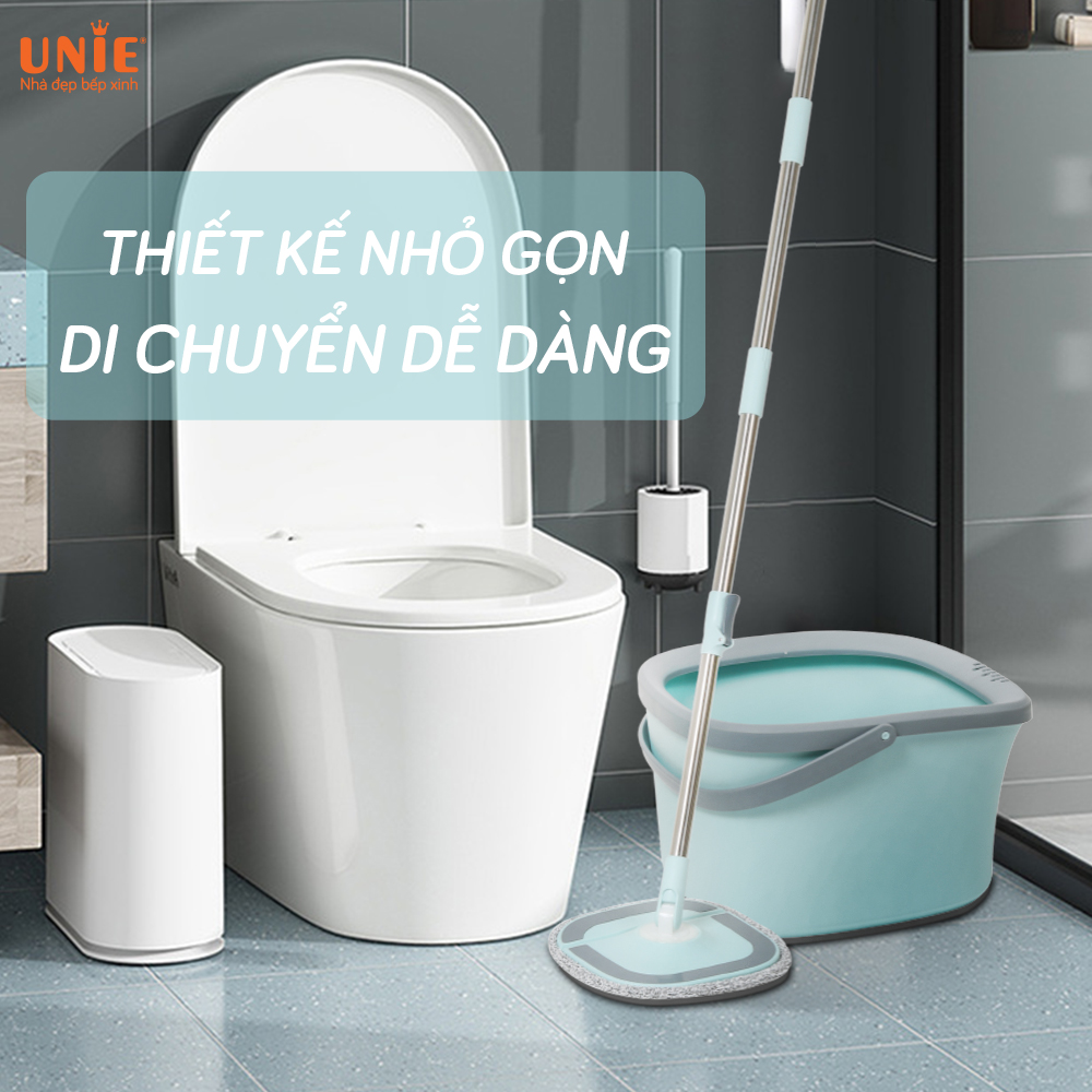 Chổi lau nhà đa năng UNIE UE-246, cây lau nhà 360 độ - Hàng chính hãng