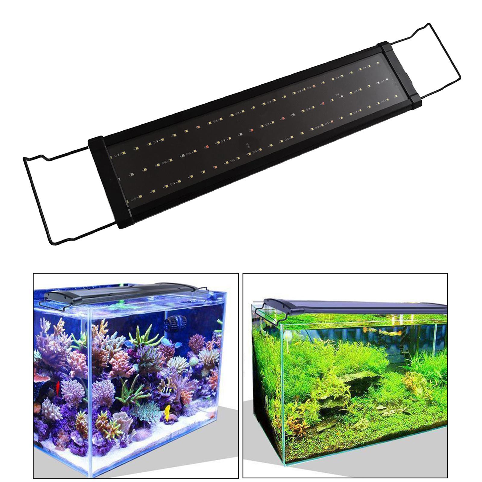 LED Aquarium Light Fishes Tank Light with Extendable Brackets Full Spectrum