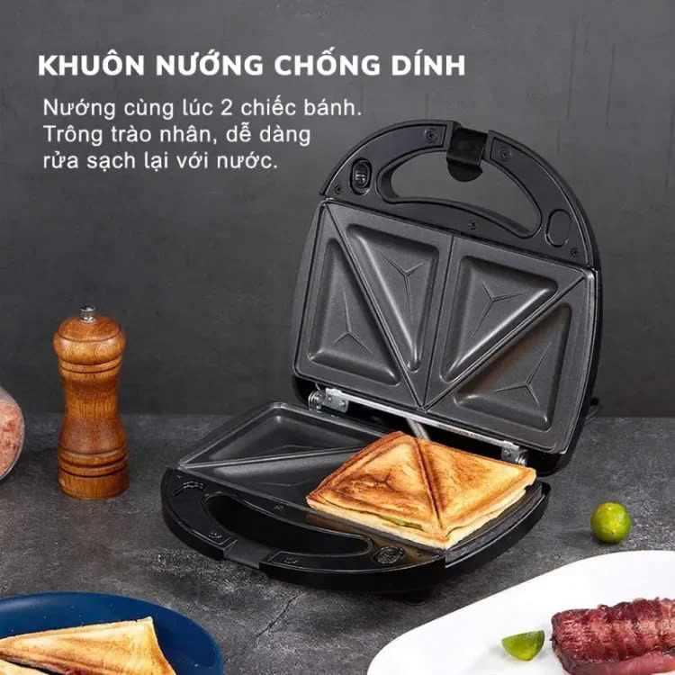 Máy Làm Bánh Hotdog Sandwich Maker Zj-201 Công Suất 750W Tiện Dụng