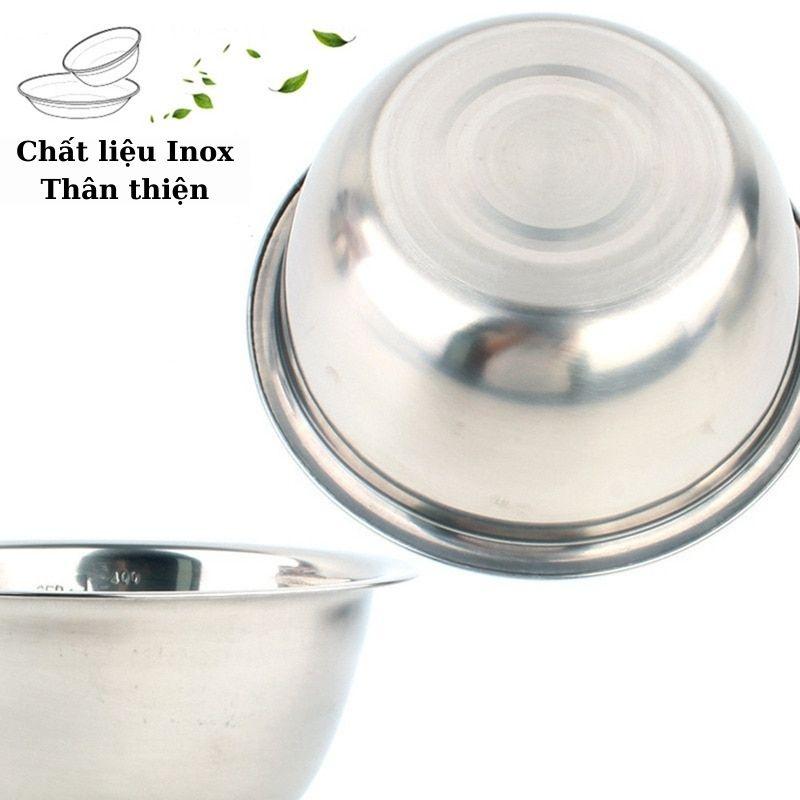 Bộ thau inox đa năng xuất Nhật gồm 5 món chậu inox đựng rau củ quả