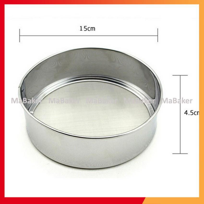 Rây bột inox 15cm loại tốt, cao cấp cứng cáp, sáng bóng bền đẹp, mắt lưới siêu nhỏ, siêu mịn