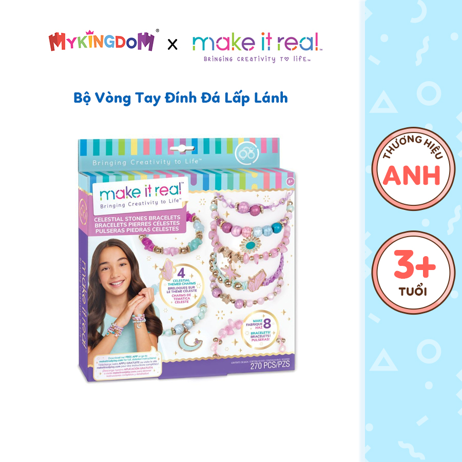 Đồ Chơi Bộ Vòng Tay Đính Đá Lấp Lánh MAKE IT REAL 1322MIR