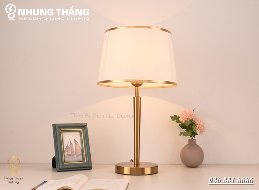 Đèn Ngủ Để Bàn S3074 Decor Vintage - Khung Kim Loại - Kiểu Dáng Sang Trọng - Kèm Bóng Led - Có Video