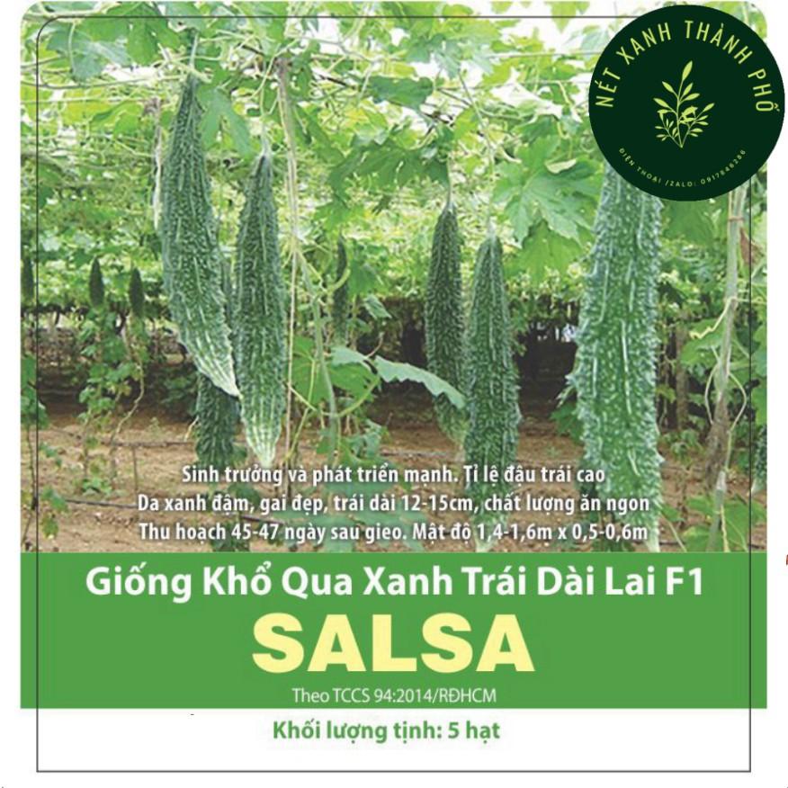 Hạt giống Khổ Qua Xanh Trái Dài Salsa, mướp đắng trái dài, năng suất cao