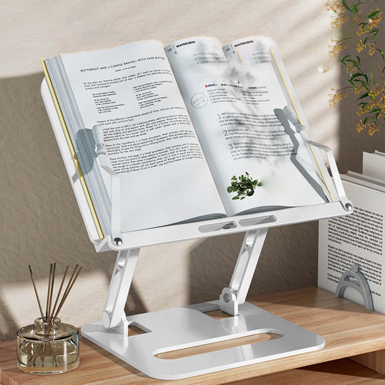 Book Stand Holder Foldable for Reading Laptop Stand Portable for Office Desk Kitchen Cookbook