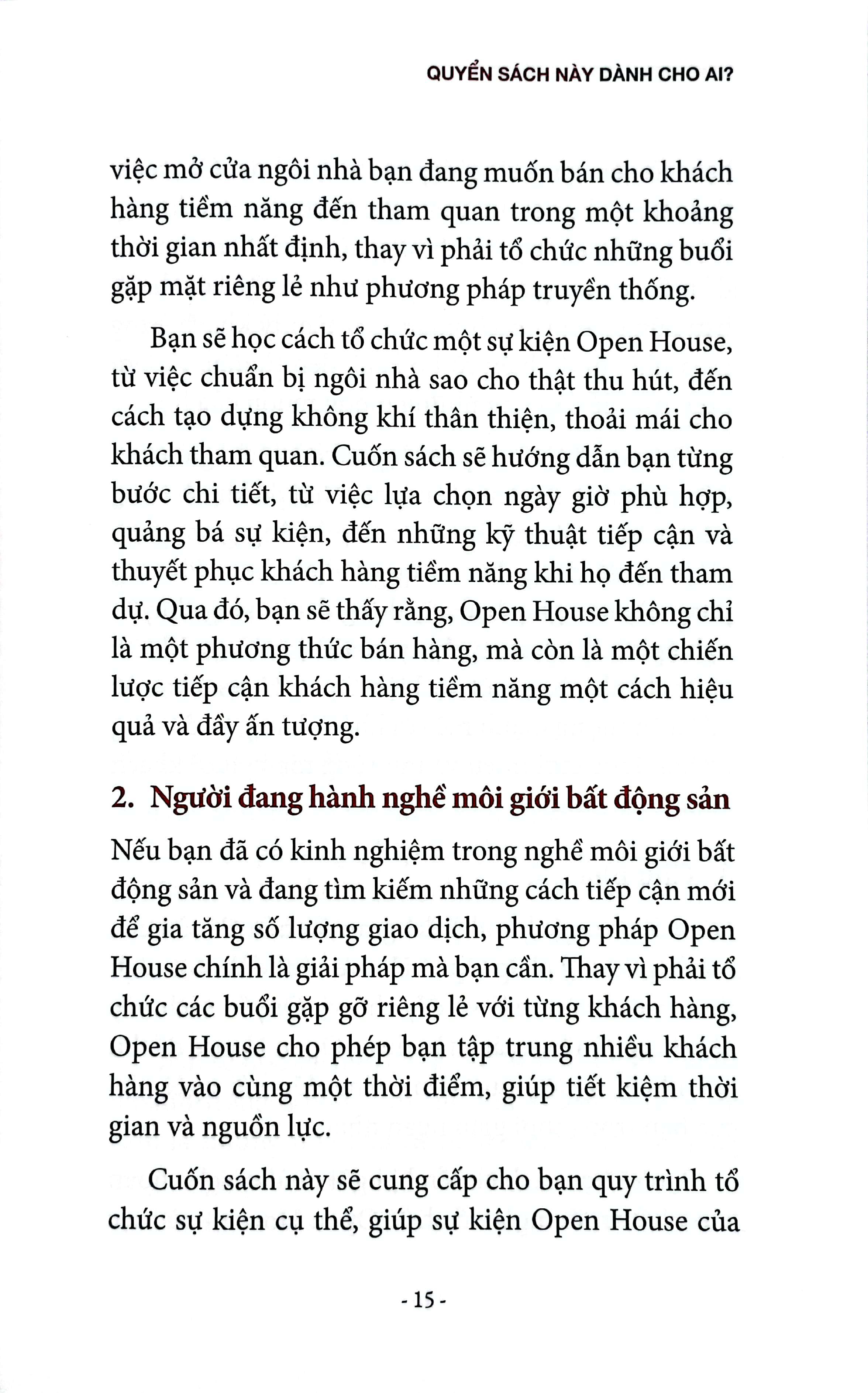 Open House - Khám Phá Bí Mật Bán Nhà Nhanh
