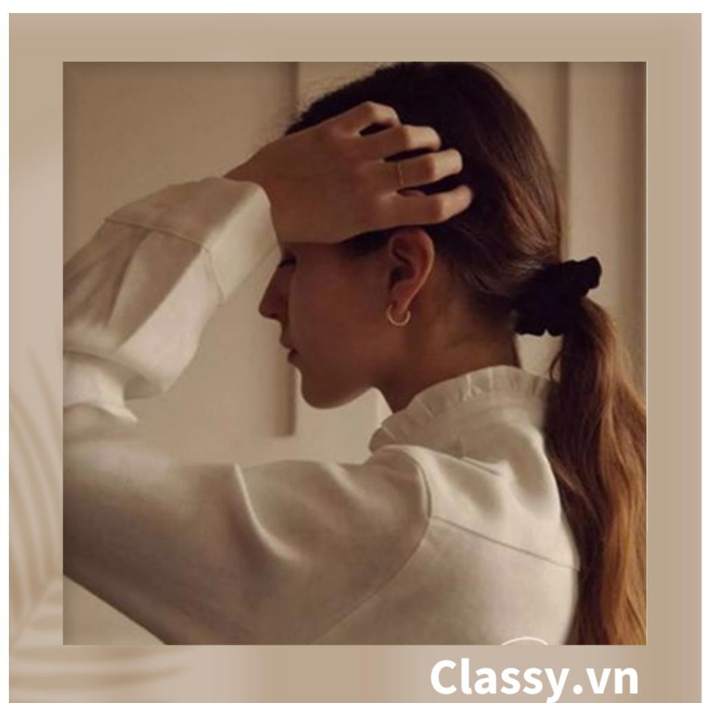 Scrunchies, dây cột tóc Classy vải nhung mịn màng, phong cách hàn quốc PK1588