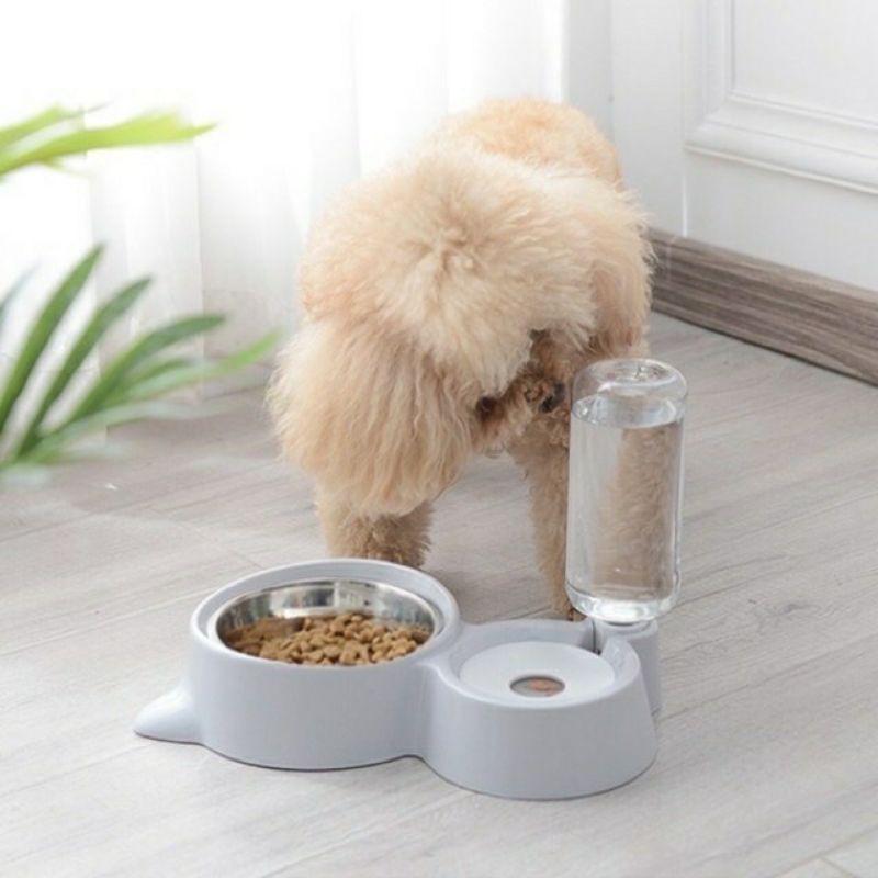 Bát đôi inox cho chó mèo thú cưng