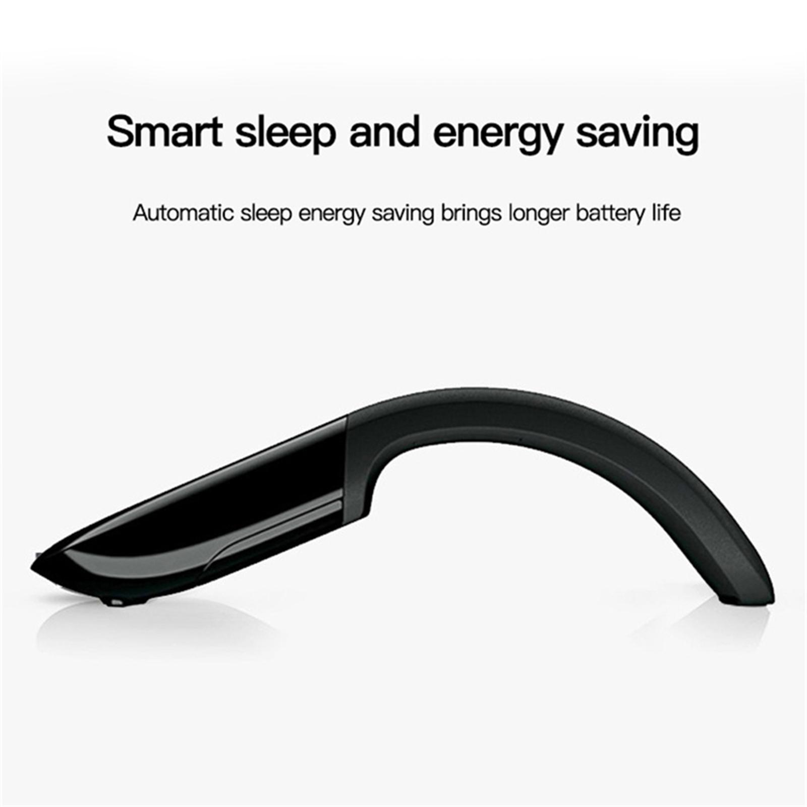 Bluetooth  Touch Mouse Curved Mini Lightweight Folding for Tablet Laptop