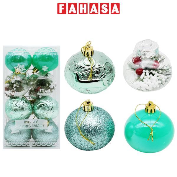 Hộp 16 Trái Châu Trang Trí Giáng Sinh - 6ADPIE16-E78 - Màu Xanh Mint
