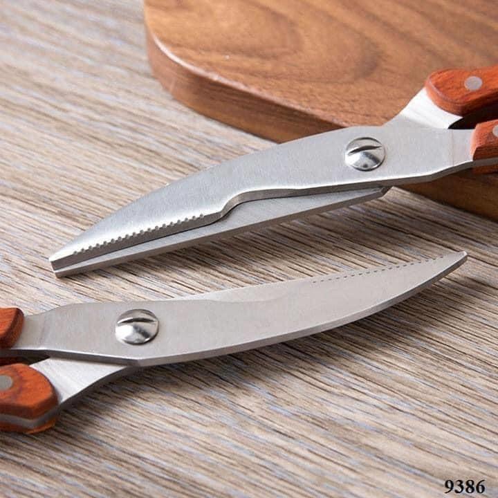 KÉO CẮT GÀ CÁN GỖ NHẬT BẢN SIÊU BÉN