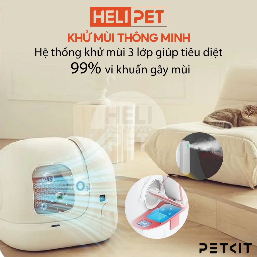 Máy Vệ Sinh Tự Động Cho Mèo PETKIT PURA MAX Kháng Khuẩn, Khử Mùi Dùng Tất Cả Cát Vệ Sinh Đất Sét, Bentonite, Đậu Nành, Tofu, Thủy Tinh- HeLiPet