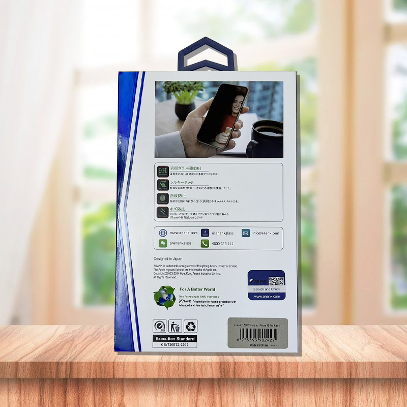 Cường lực ANANK chống nhìn trộm cho iPhone 15 pro/ 15 pro max - hàng chính hãng