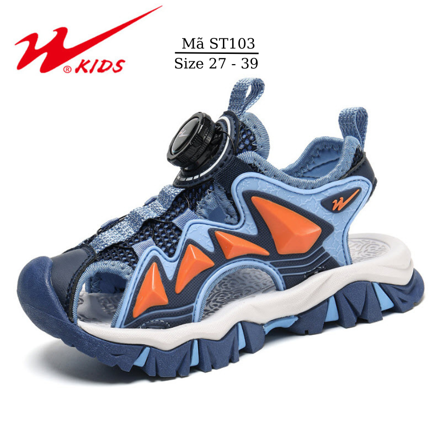 Giày sandal rọ bít mũi cho bé trai 3 - 12 tuổi W.Kids dáng thể thao khỏe khoắn năng động đi học đi biển mùa hè ST103