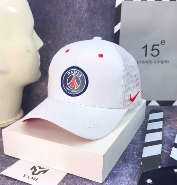 Nón kết mũ lưỡi trai Câu lạc bộ Paris Saint Germain kaki phối lưới cao cấp năng động