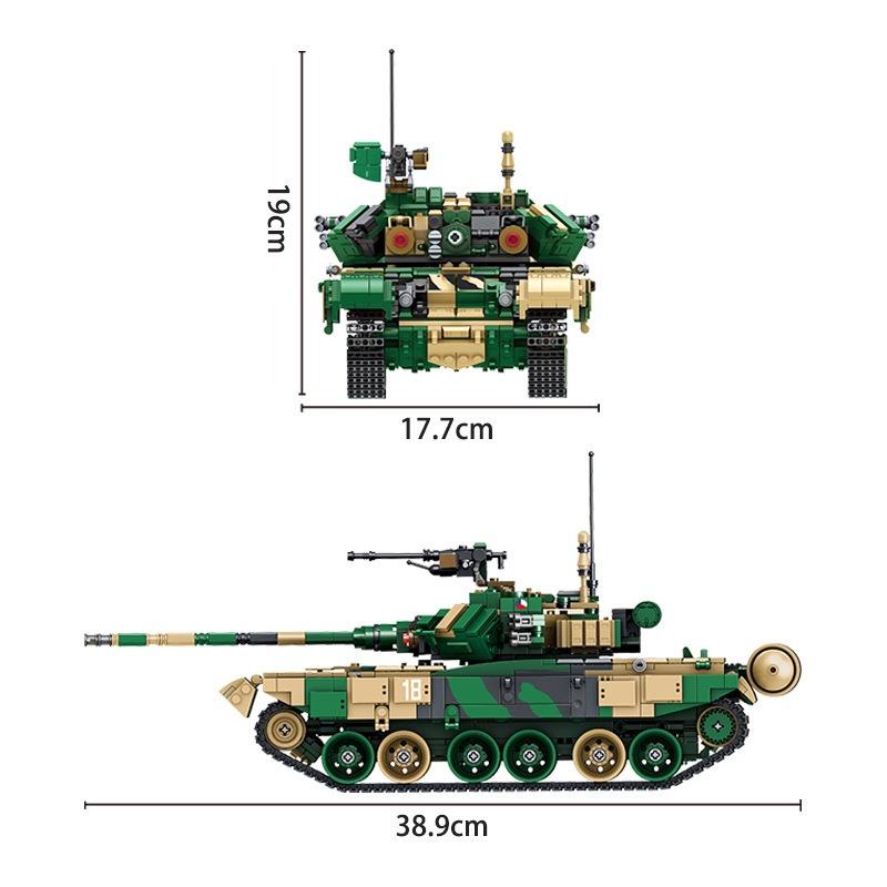 Đồ chơi Lắp ráp Xe tăng Nga T-90, Panlos 632005 Russy Tank Xếp hình thông minh, Mô hình trí tuệ