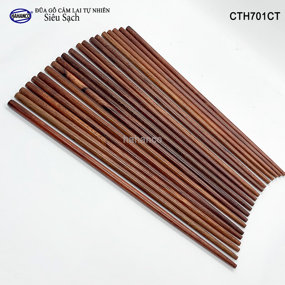Đũa tròn gỗ Cẩm Lai Siêu sạch CTH701CT - gỗ tự nhiên vân đẹp ️- An toàn khi sử dụng