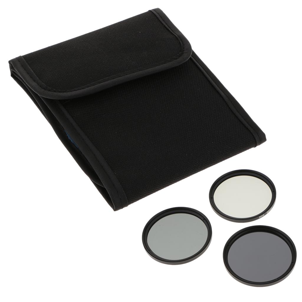 3-Piece Multi-Coated Glass Filter Kit  for 55mm DSLR Lens