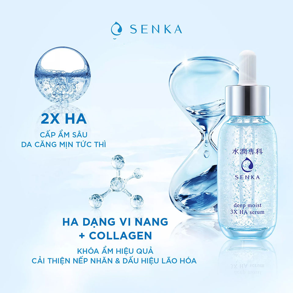 Hình ảnh Serum dưỡng ẩm và chống lão hóa Senka Deep Moist 3X HA 30ml