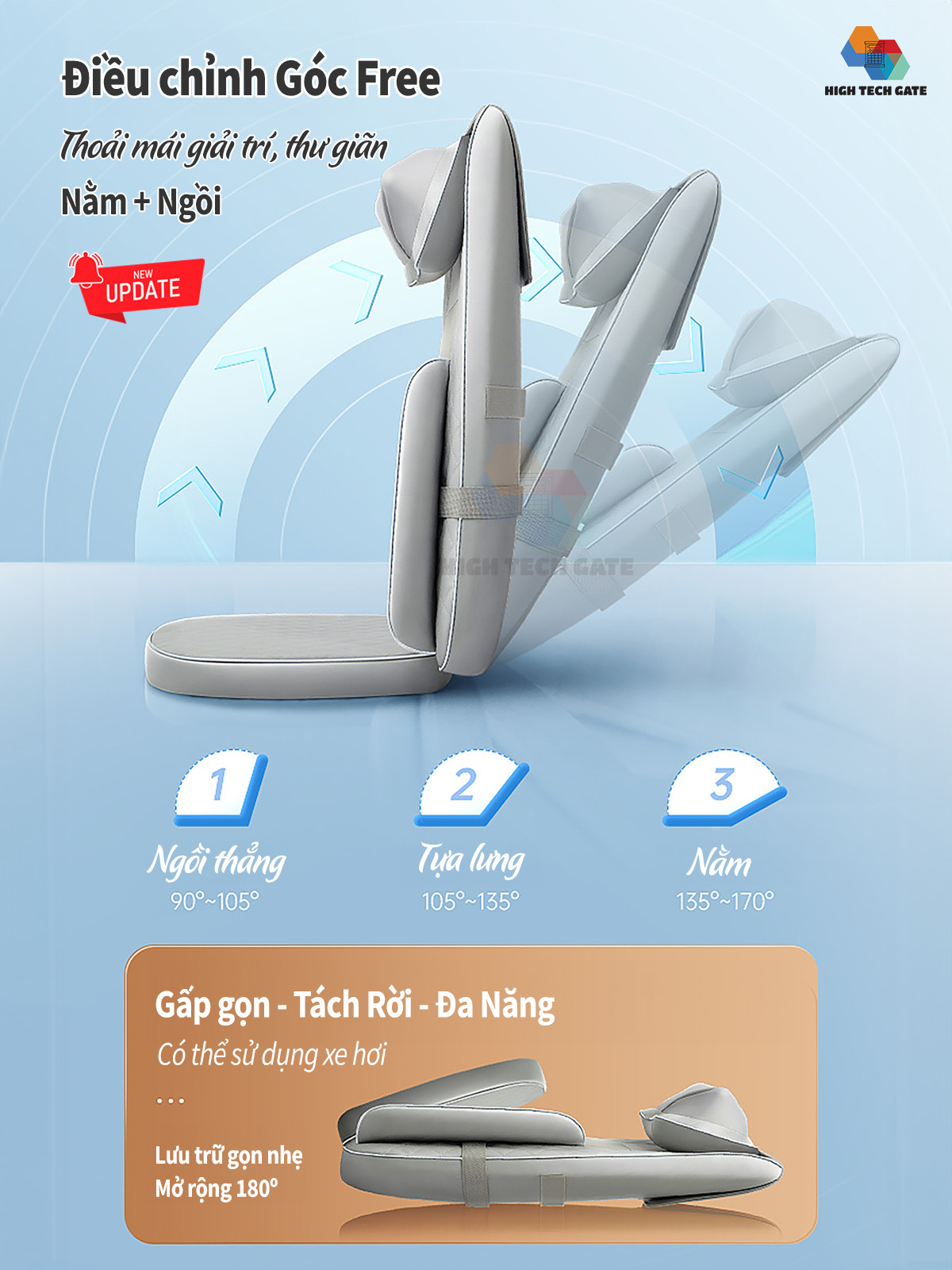 Đệm Massage Toàn Thân 918-7 Chế Độ Massage 3D, Tích Hợp Nhiệt Hồng Ngoại, 3 Cường Độ Xoa Bóp, 3 Mức Rung và Chườm Nóng, hàng chính hãng