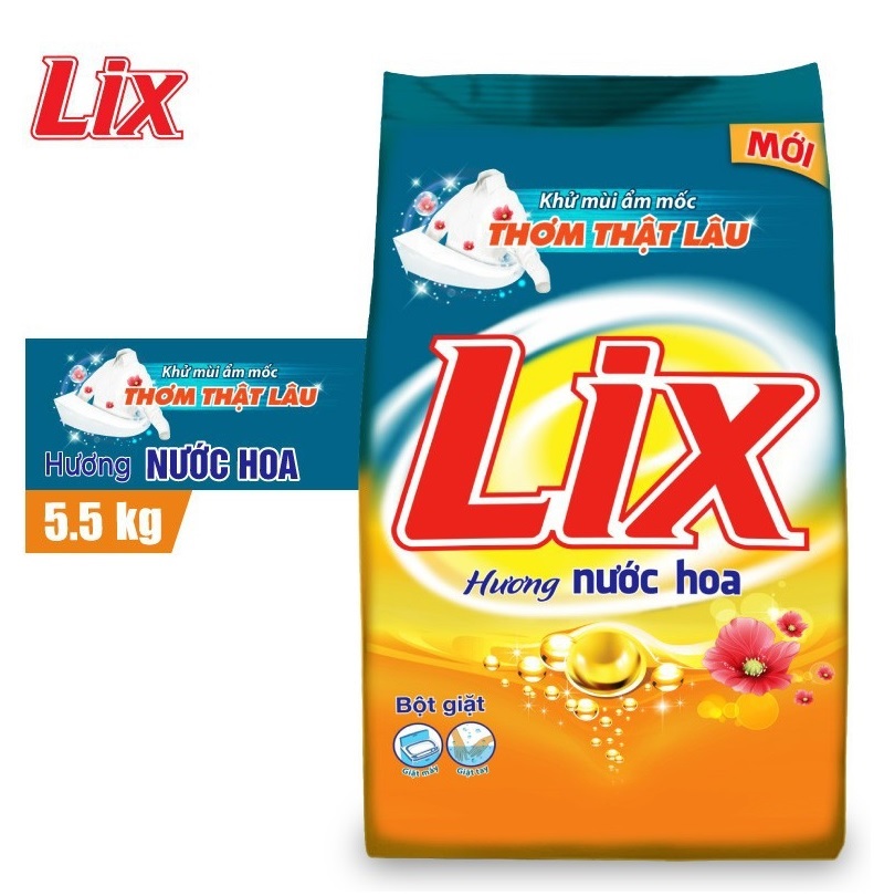 Bột giặt Lix đậm đặc hương nước hoa 5.5Kg PD575