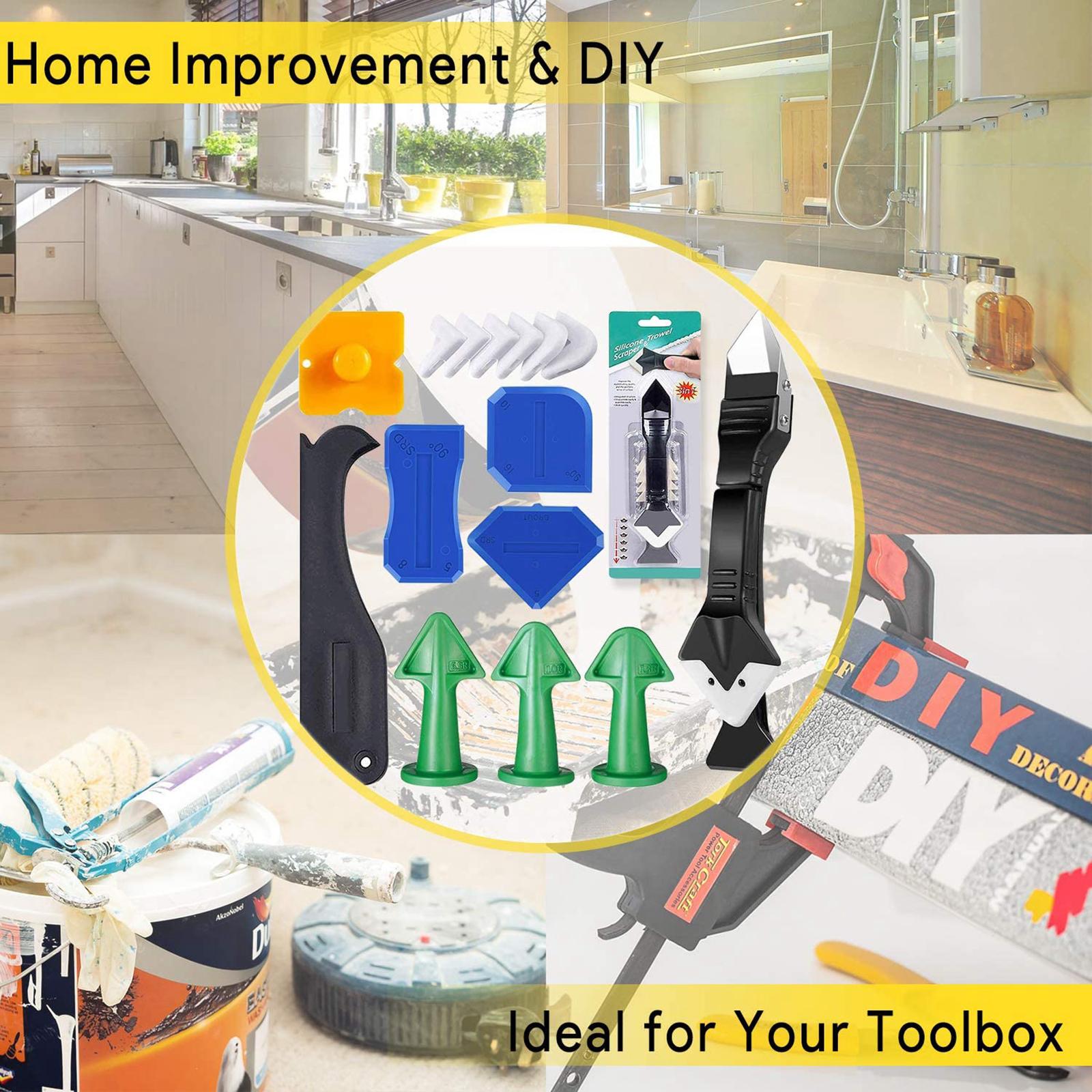 15x Caulking Tool Kit Caulking Nozzle Applicator Finishing Tool for Window