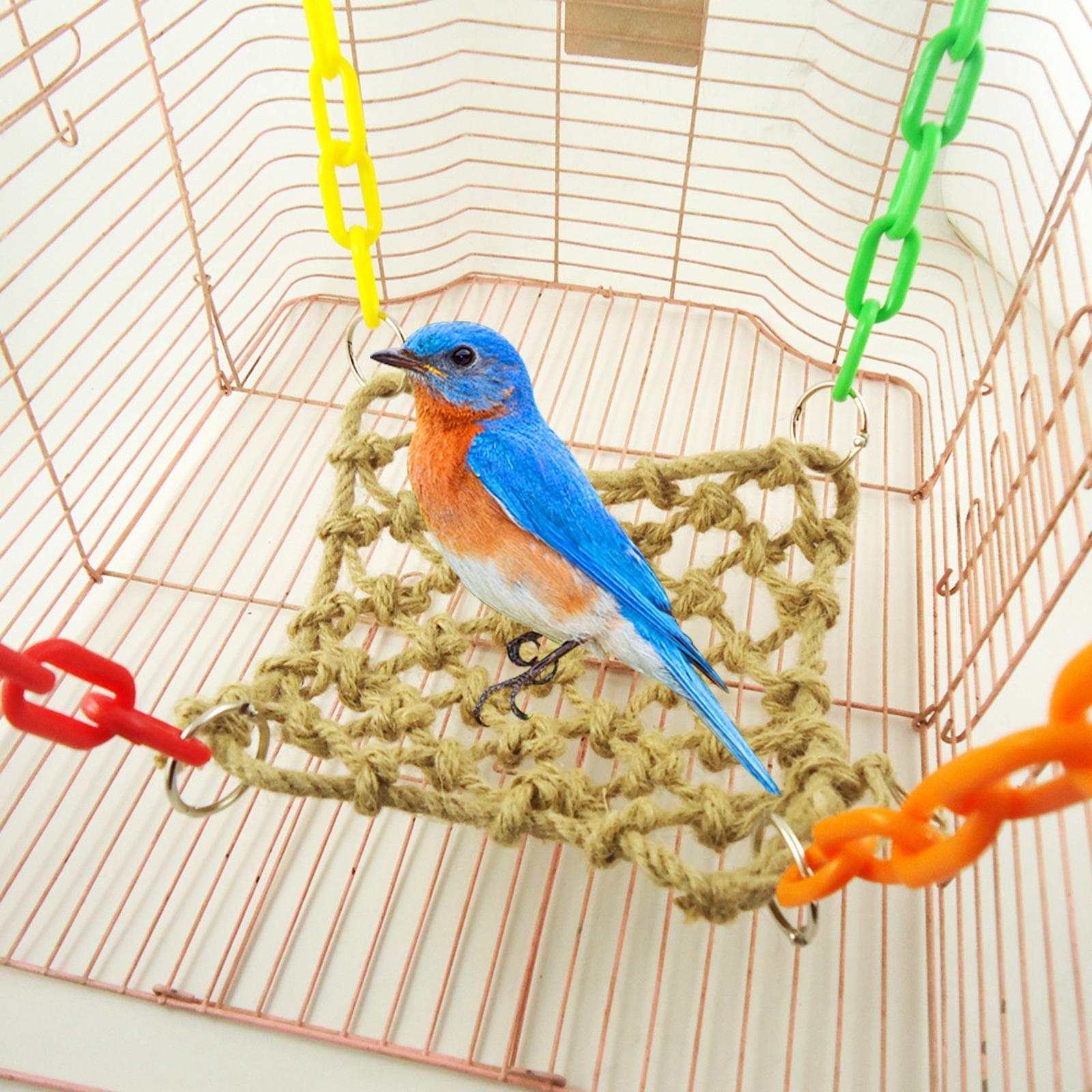 Pet Bird Swing Parrot Parakeet Budgie Cockatiel Cage Hammock Toys Hanging