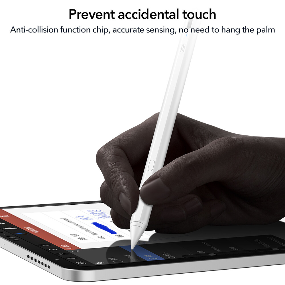 Bút cảm ứng ESR Digital Stylus Pencil Tích hợp Magnetic dành cho iPad Pro/ Ipad Air/ Ipad Mini/ Ipad Gen 6,7,8,9, 10 - Hàng chính hãng