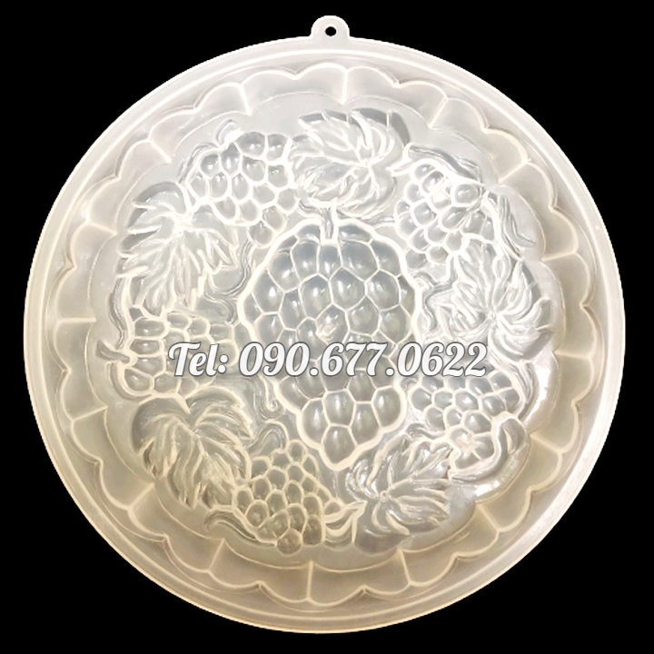 Khuôn rau câu sinh nhật, cưới hỏi chùm nho – Khuôn hình tròn loại 20 cm - Mã số 1416