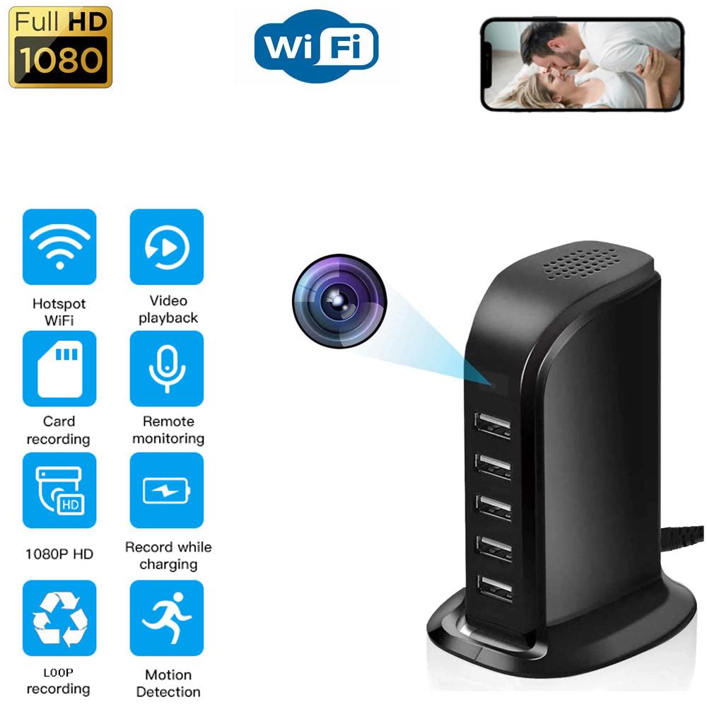 5 USB Port Charger Hub Convert Mini Camera WiFi Giám sát từ xa HD 1080p Phát hiện chuyển động Bảo mật Nhà giám sát video CAM Kích thước: Camera USB Hub Camera