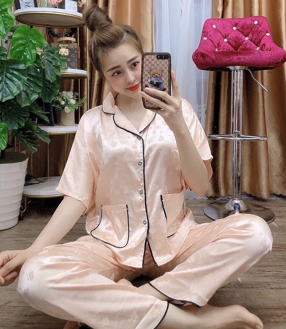 [HÀNG SHOP CAO CẤP]Bộ pijama lụa gấm cánh dơi siêu sang, siêu mát, siêu mềm mịn và quyến rũ