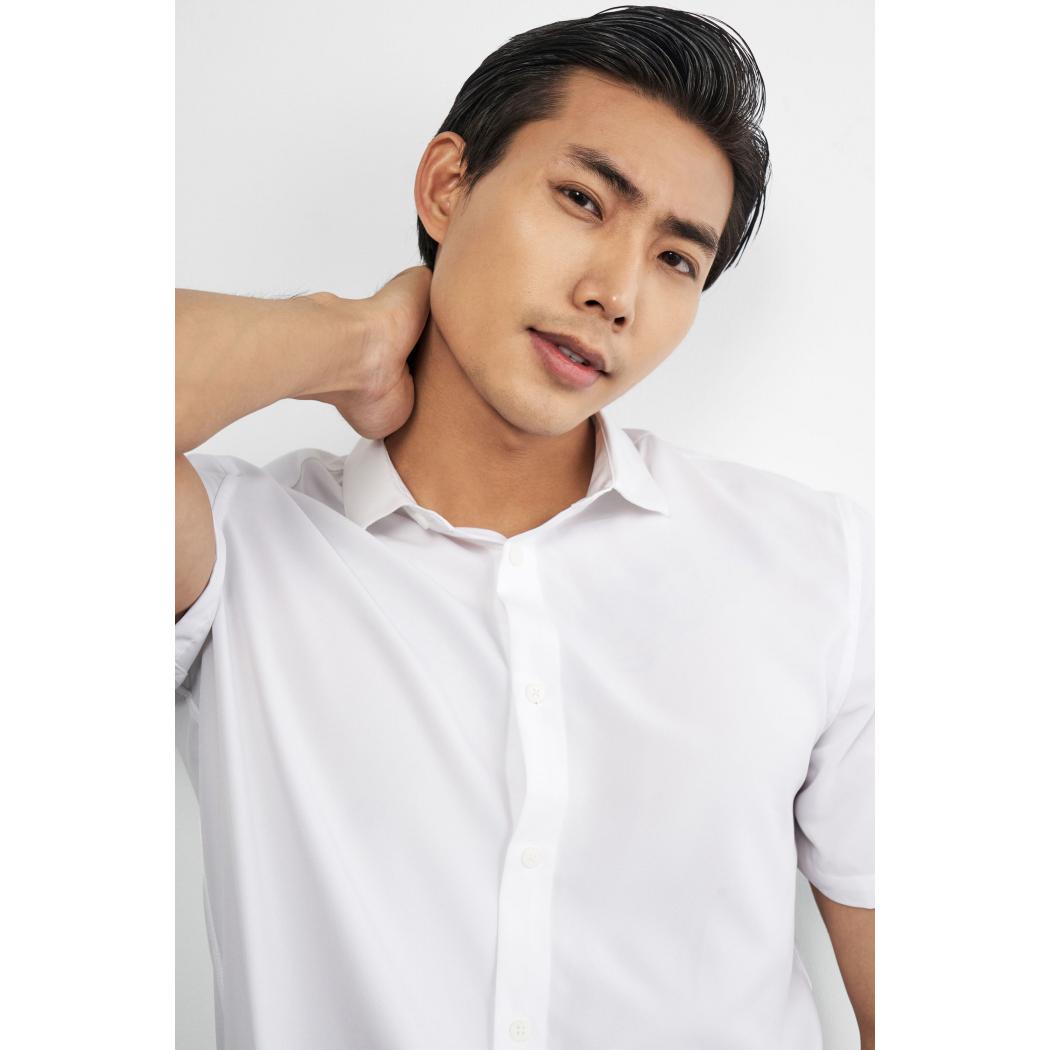 Áo Sơ Mi Tay Ngắn Nam Sợi Coffee Form Fitted - 10S22SHS010CR1 | LASTORE MENSWEAR