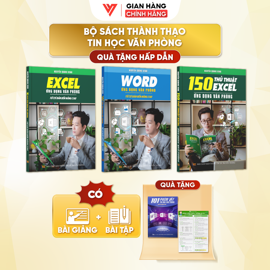 Combo 3 Sách Word Và Excel Và 150 Thủ Thuật Ứng Dụng Văn Phòng Từ Cơ Bản Đến Nâng Cao – N1
